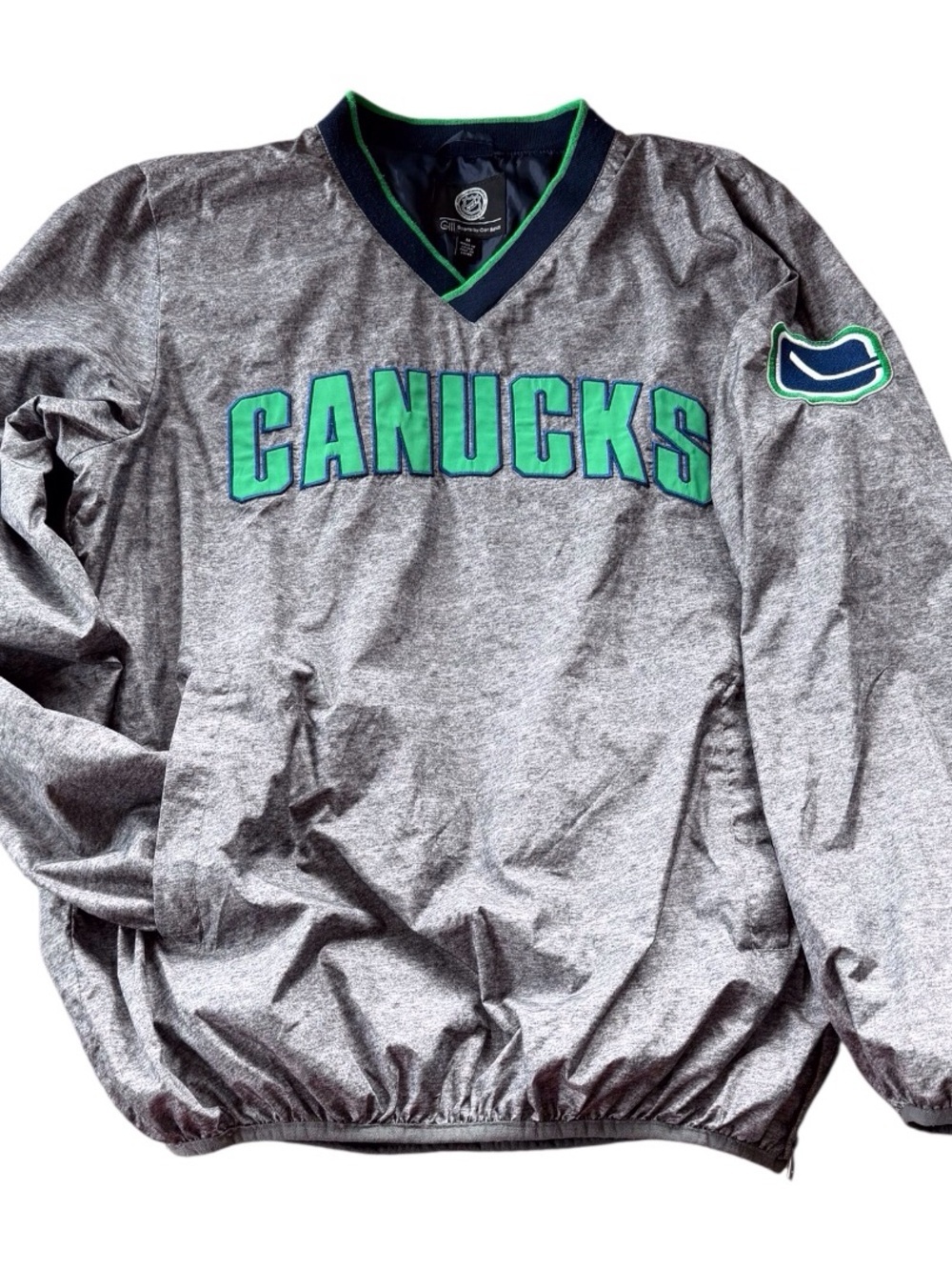 G-III Sports by Carl Banks Canucks Grey Pullover